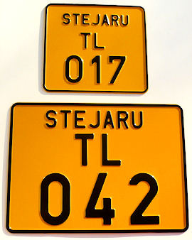Plăcuţă înmatriculare Stejarul